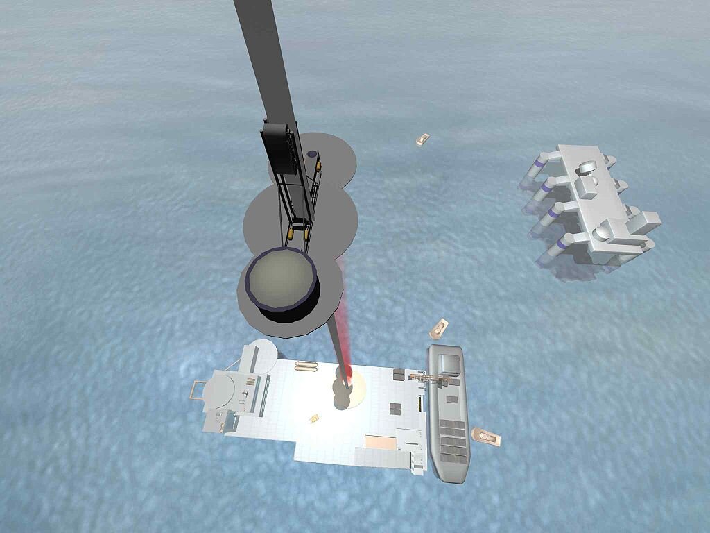 В одной из концепций, космический лифт привязан к мобильной морской платформе