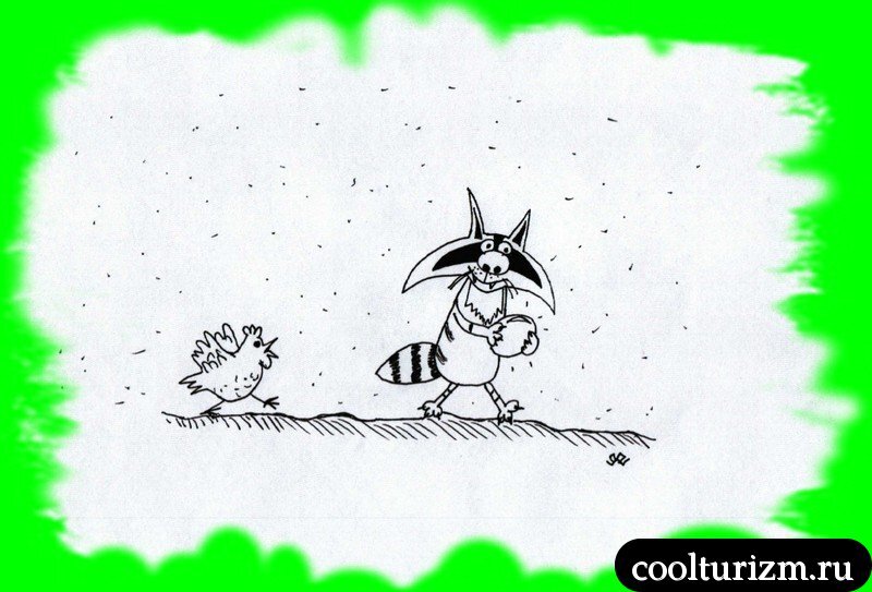   Мир созрел для того чтобы узнать всю правду о курочке Рябе и золотом яйце.            
 Жили-были в деревне дед да бабка. И имели они подсобное хозяйство.                                     Всё как полагается-курки, яйке, млеко, садик да огородик. Возня от рассвета и до заката. Деревенская романтика! И так каждый день нон-стопом. 365 дней возни в году.    
   Однажды дед купил на местном рынке курочку несушку. Не устоял!                            
 Смуглый золотозубый продавец отчаянно уверял деда, что эта вах курица его озолотит и будет нести яйца категории С0 со скоростью пулемета. Старичок и повелся на россказни.                                                                                                                                                                      Так у деда с бабкой появилась курочка Ряба. Они её так назвали в честь любимого майонеза. (Так, тут жирный продакт плейсмент, ждем когда фирма производитель майонеза забашляет  за рекламу. Иначе курочку станут звать Рикко или вообще какой-нибудь Махеев) 
Долгое время породистая  курочка страдала запорами, но через какое-то время привыкла к  пшену и просу.                                                                                                                                                            И вот однажды ночью курочка снесла яичко. Да не простое, а золотое. Блестящее такое. А кто у нас спец по блестяшкам? Дикий енот Оскар собственной персоной!                    
 Енот шмыгнул в сарай, стащил золотое яичко и был таков.                                                 
  Сначала  Оскар честно пытался сожрать яйцо, но прокусить скорлупу так и не смог. Даже сломал клык. А стоматологи нынче так дороги! Битье яйца о камень результата тоже не принесло. Даже махание хвостиком знакомой лесной мышки результата не дало. Вот тебе и поел яичко! “Бленд-а-мед” бы обзавидовался крепости скорлупы. (Так, снова неоплаченный продакт плейсмент!!)                                                                                                   
  Хитрый енот пошёл в ломбард с целью загнать золотое яйцо по спекулятивной цене и поиметь нехилый гешефтик. Известно, что золото-лучшее средство для вложения капитала. Но в ломбарде лишь посмеялись над глупым енотом, предложив ему 100 рублей. Вот в принципе и все, что нужно знать об изделиях из золота как о капиталовложении. Оскар просто так не сдается! Енот пошел на поле чудес и в полнолуние закопал золотое яйцо там. По надежной информации 146% через пару недель на месте посаженного яйца вырастет дерево с золотыми яйцами. И если одно яйцо в ломбарде стоит 100 рублей, то 10 яиц-это уже штукарь! Вот он реальный способ подняться лесному бандюгану! Неплохой бизнес-план для енота!                                                           
 Енот и правдивая сказка о курочке Рябе                                                                                          
