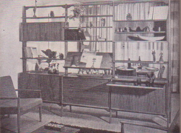 Стеллажно-секционная мебель. 60-70 гг. СССР