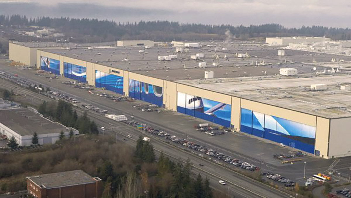 Aqsh, Vashington shtatining Everett shahrida joylashgan Boeing заводи. 
