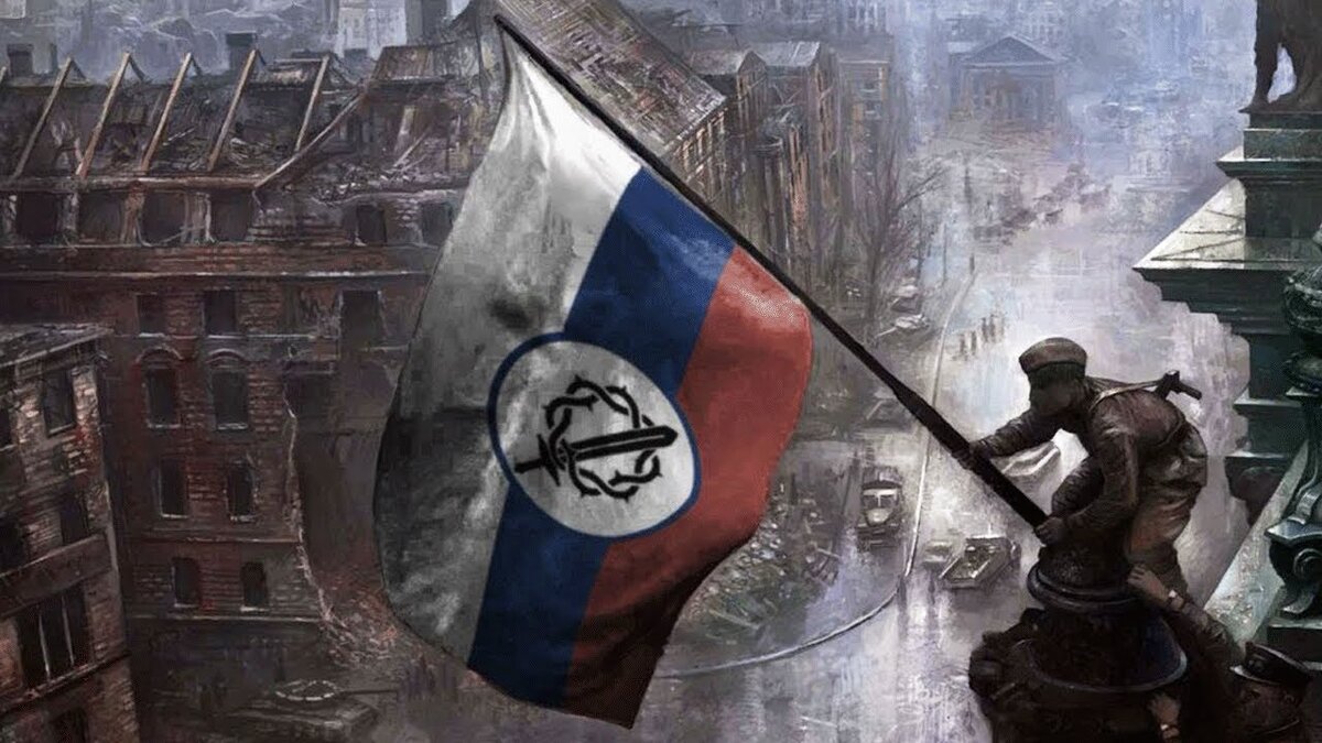 фотография знамя над рейхстагом