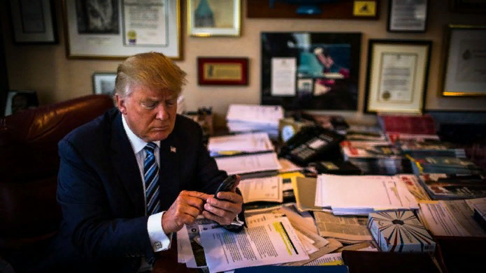 Дональд Трампа с Samsung Galaxy S3