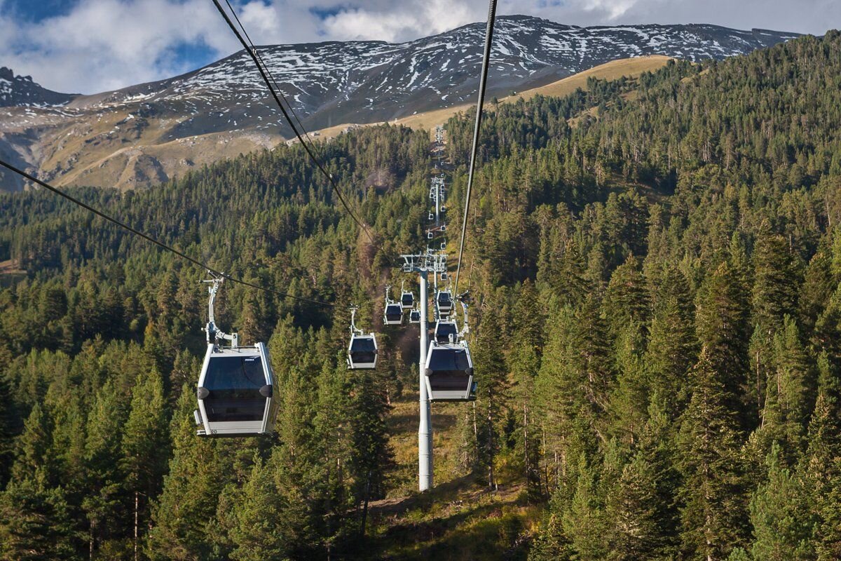 Подъёмники горнолыжного курорта летом с сайта gorets-media.ru