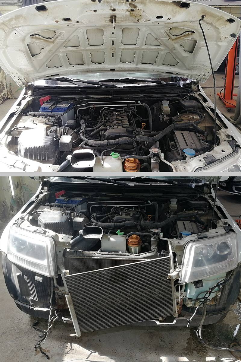 Мы не отсоединяем радиаторы. Для нормальной мойки это не требуется.