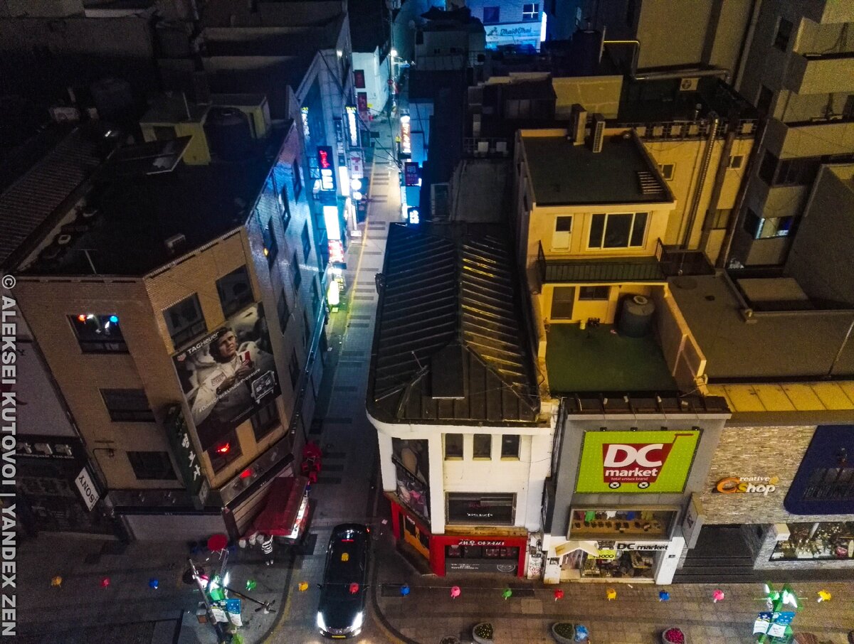 Вид из хостела в городе Пусан. Южная Корея.