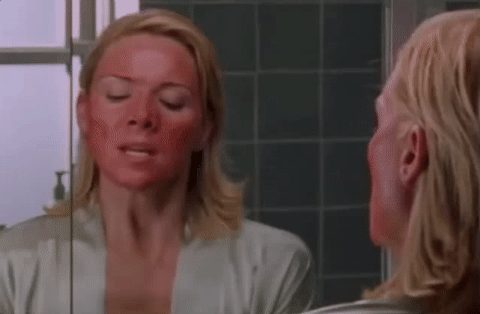 Саманта из Секса в большом городе после неудачного пилинга