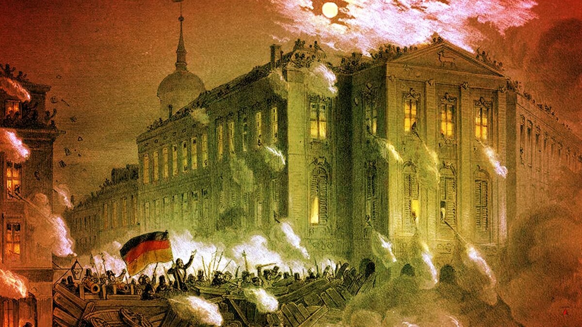 3 революции xix в. Революция в Германии 1848-1849. Революция в Германии 19 век.