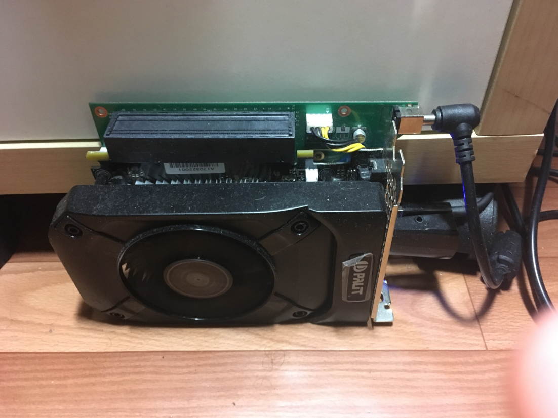 Мой старый сетап eGPU на основе AkiTio Thunder2 и Nvidia GTX 1050Ti​