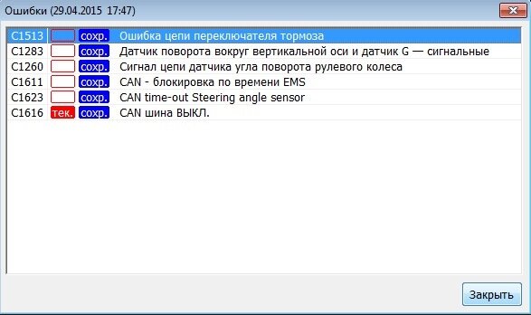Считанные ошибки