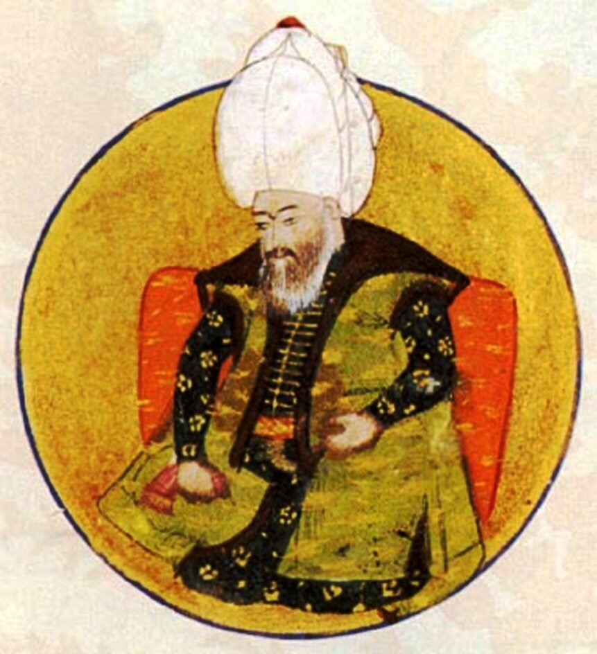 Султан Баязид  II. Турецкая миниатюра.