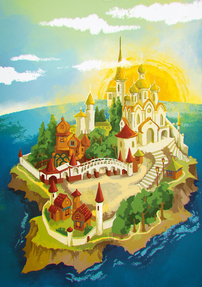 Остров Буян в представлении иллюстраторов