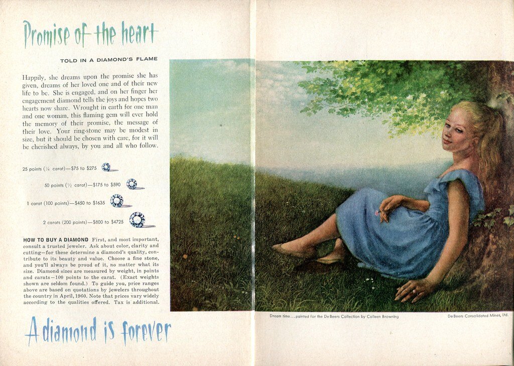A 1960 De Beers ad in Reader's Digest (SensaiAlan/Flickr)