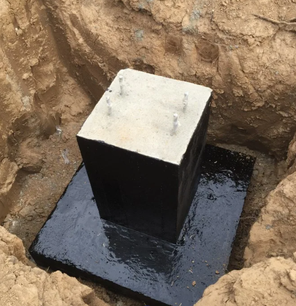 Столбчатый заглубленный фундамент под стальную колонну