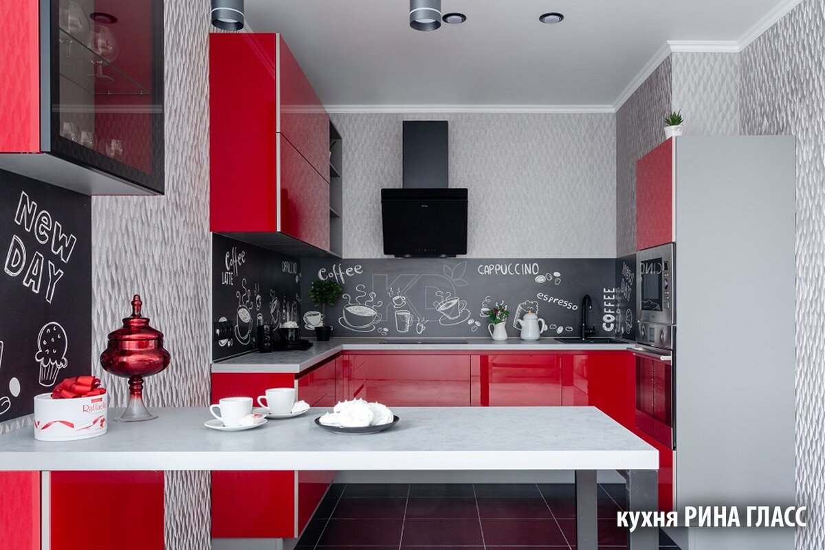 Зонирование кухни и гостиной с помощью барной стойки