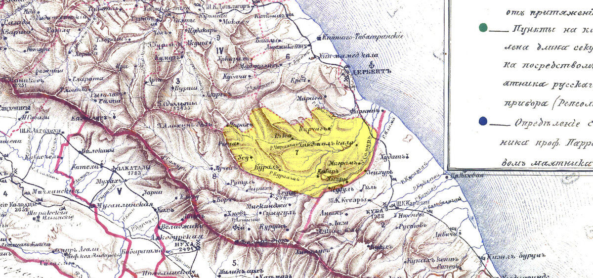 Дорожная карта кавказского края 1903 года