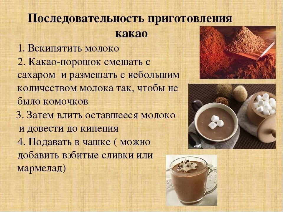 горячий шоколад, какао