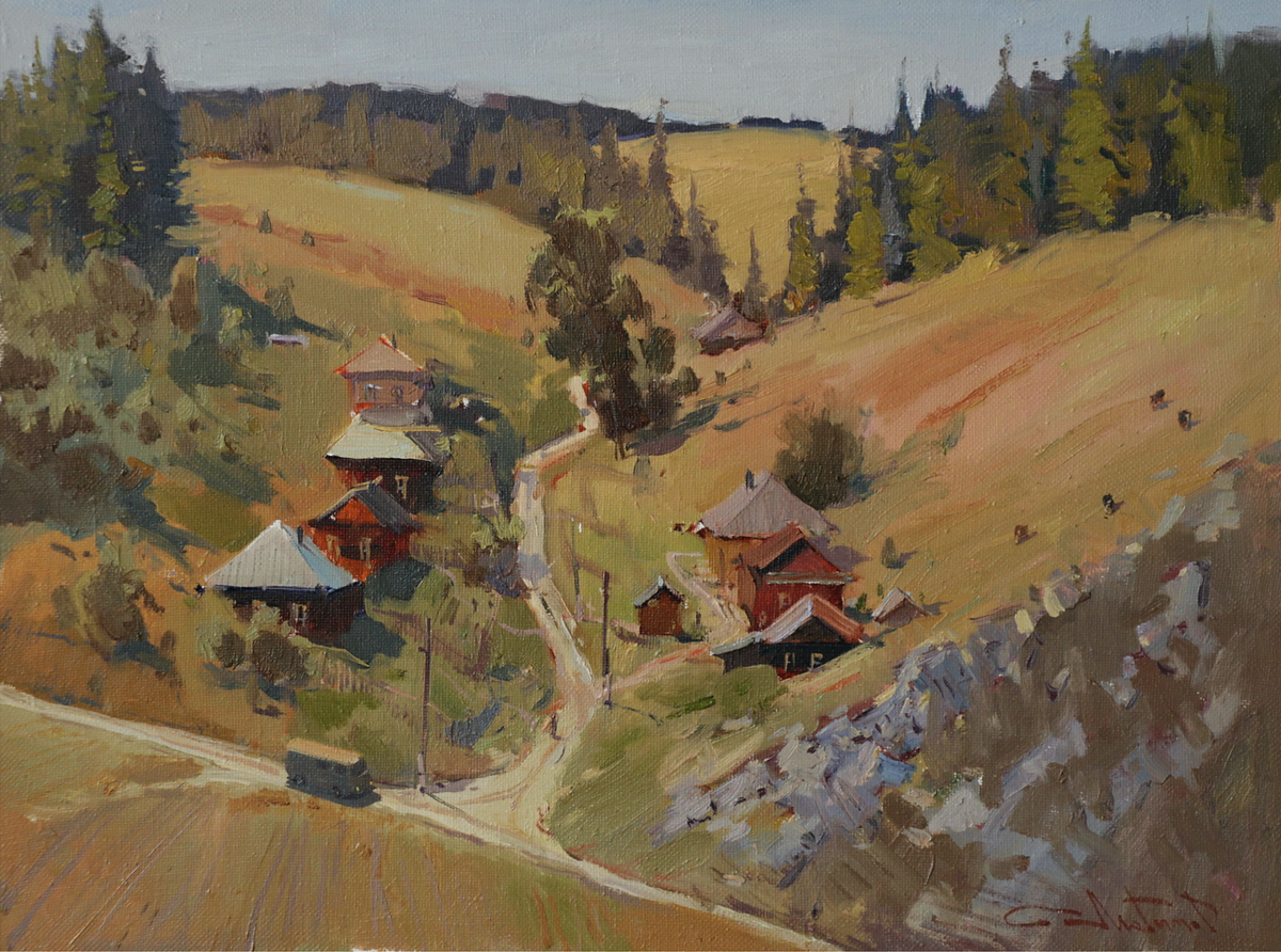 Любимов С.В., «На склонах Кына», 2022, холст, масло, 45 х 60 см