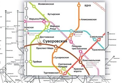    Проект будущей станции "Суворовская" Кольцевой линии метро © Telegram-канал Сергея Собянина