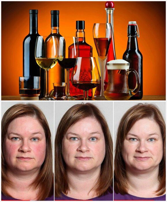 Алкоголь до и после фото
