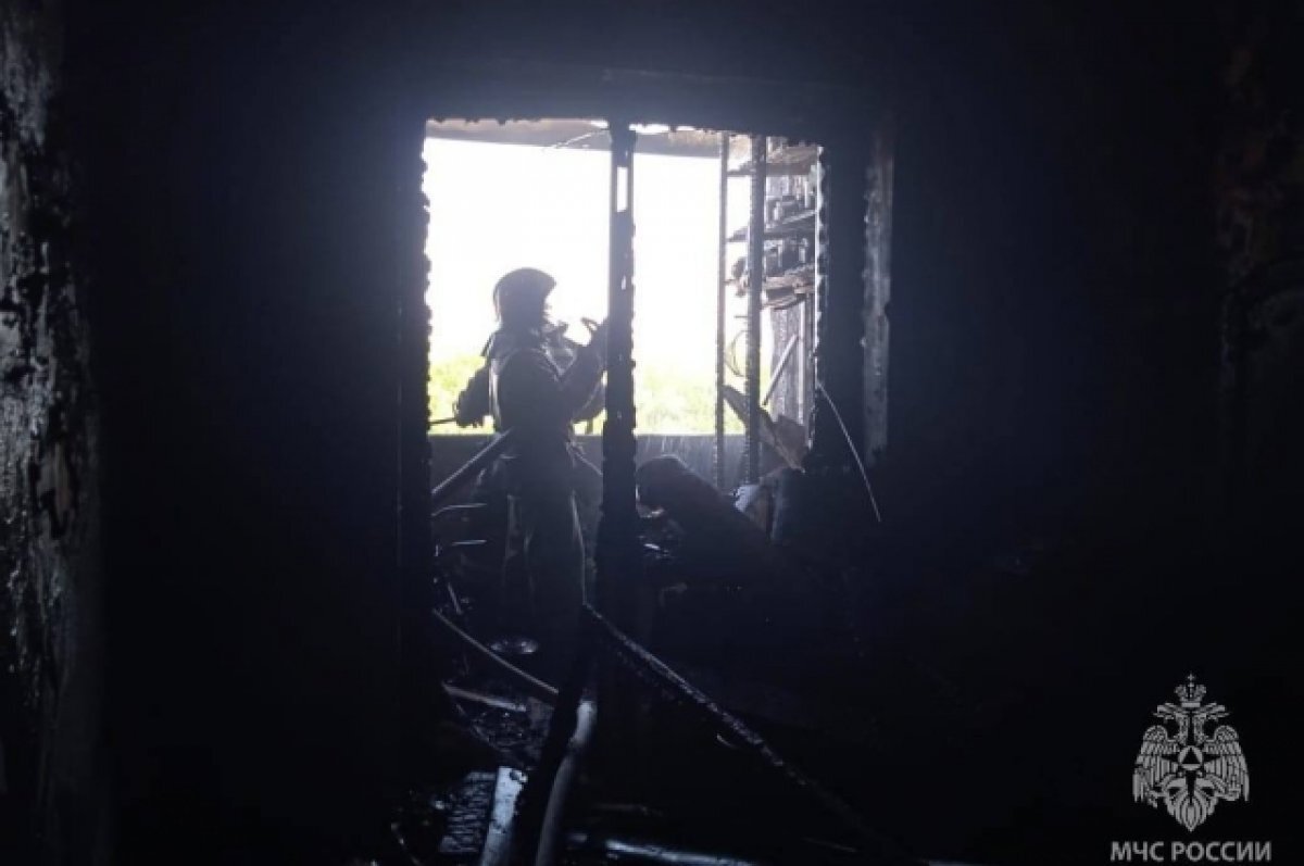    Многоэтажный дом полыхал в Бийске