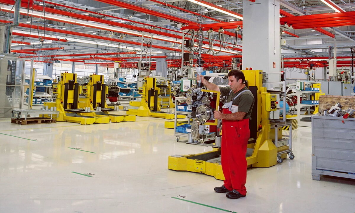 Сборочный цех на заводе в Германии
