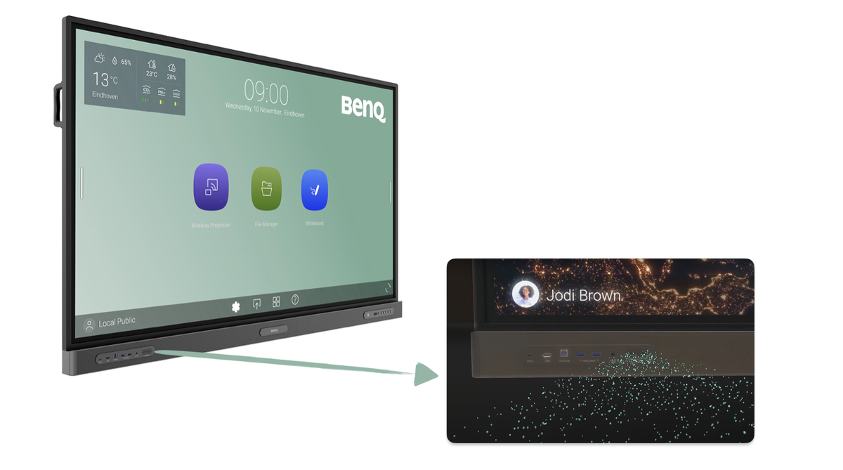 Ионизатор воздуха в интерактивной панели BenQ серии RP03