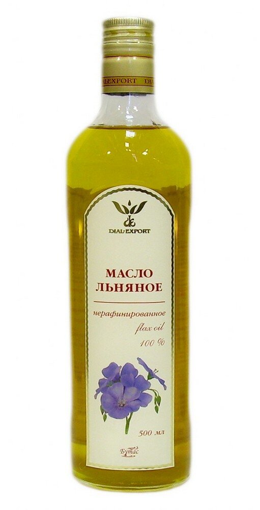 Бутылка льняного масла