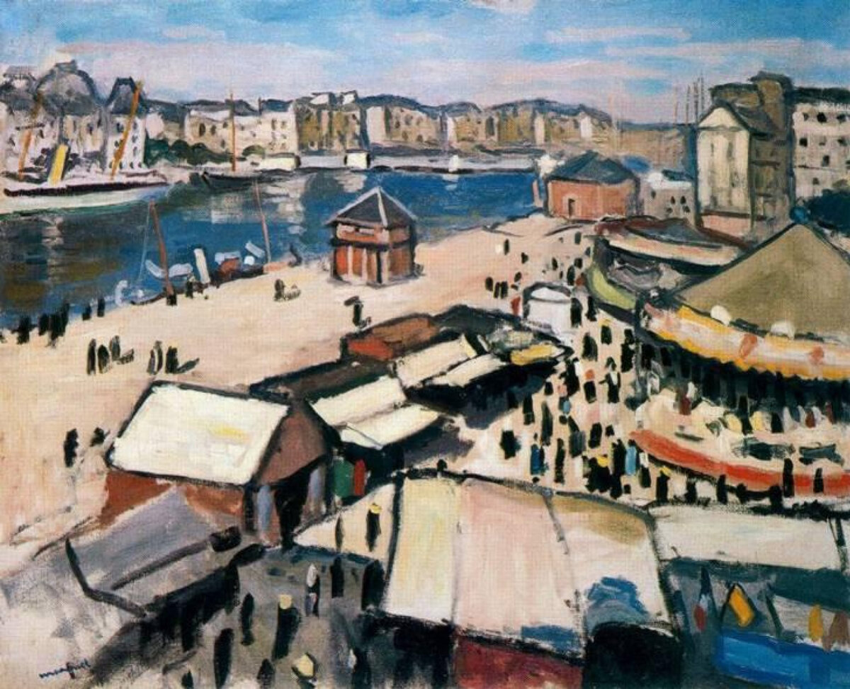 Альбер Марке. Ярмарка в Гавре. Источник: https://artchive.ru/artists/3424~Al'ber_Marke/works/473757~Jarmarka_v_Gavre