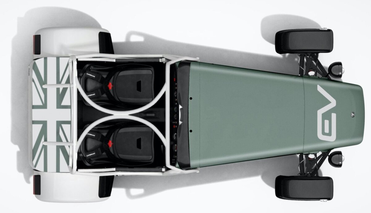 Размеры Caterham EV Seven составят 3350 мм в длину, 1685 мм в ширину и 1115 мм в высоту.