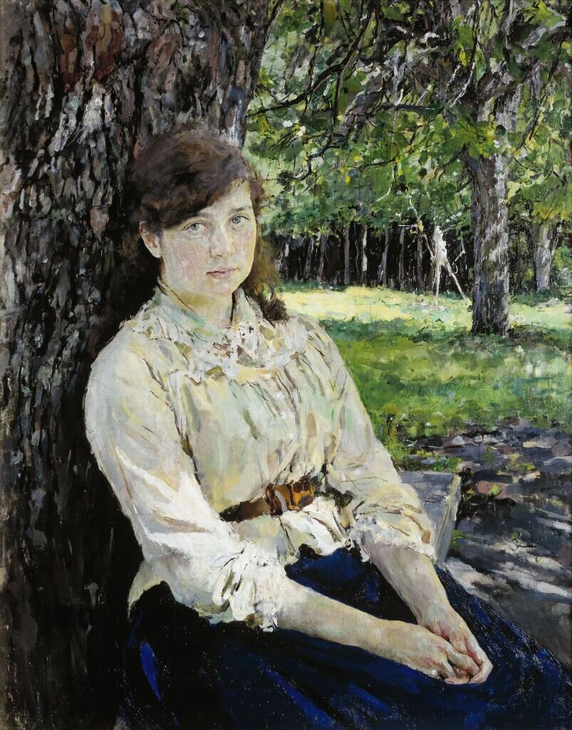 Серов В.А., «Девушка, освещенная солнцем. Портрет М.Я. Симонович», 1888, холст,масло, ГТГ, Москва