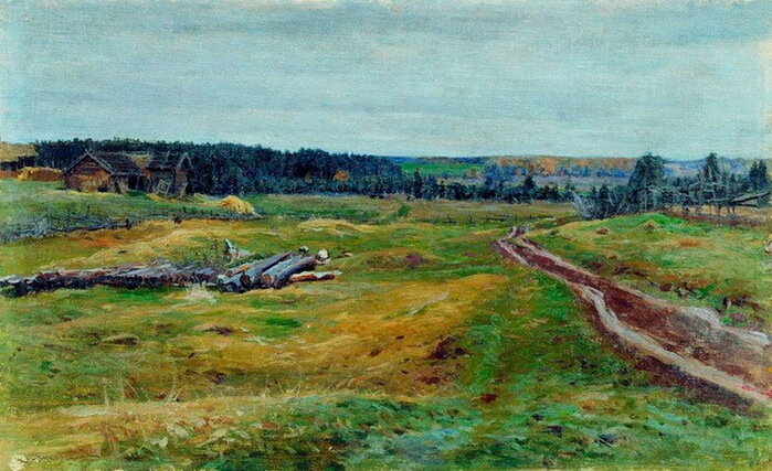 Станислав Жуковский. Ранняя осень. Перелески. (Дорога). 1897. Холст, масло. Плёсский государственный музей-заповедник
