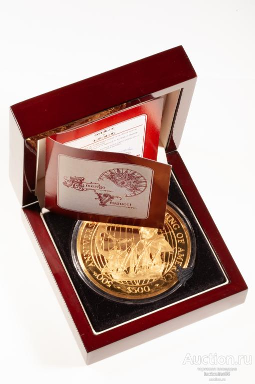 500 долларов 2007 год. Америго Веспуччи.Британские Виргинские острова.Золото 999 пр - 155.5 гр.99 шт