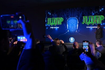    Презентация нейросети "Жириновский" на ПМЭФ-2023 ©Александр Кряжев РИА Новости