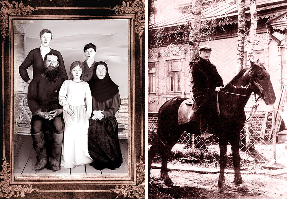 1) Платон Григорьевич Асов (1839–1912) за ним мой дед; посредине Анна Платоновна Асова-Софронова (1903-1998), слева также Павел Асов. 2) И.П. Асов (1897-1939). 