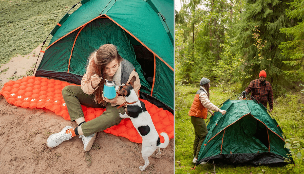    В RoadLike PopUp легко поместятся двое взрослых и пушистый четвероногий друг. Фото: roadlike.ru