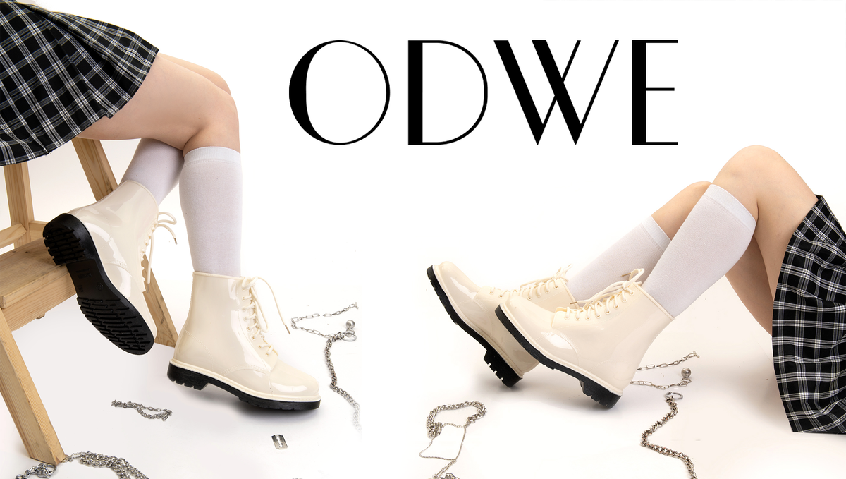 ODWE Резиновые сапоги взрослые короткие модные обувь женская