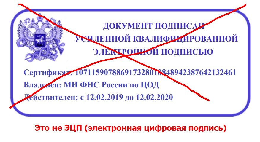 Штамп информации об электронной подписи