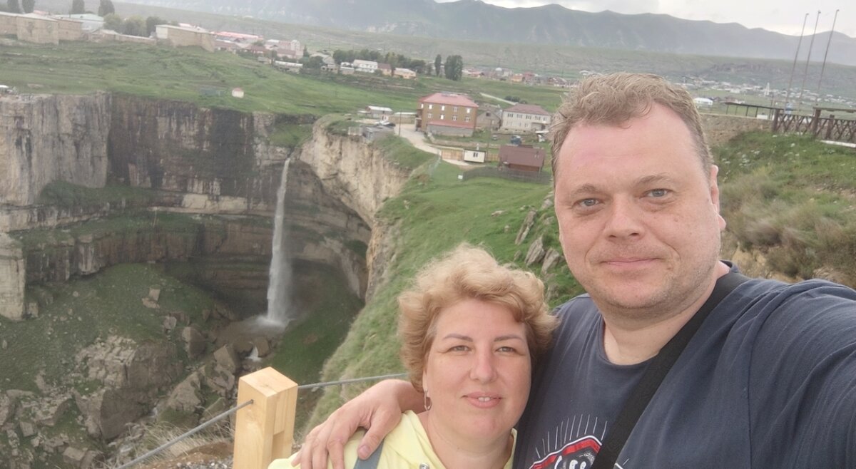 Вид на Водопад Тобот. Дагестан. 