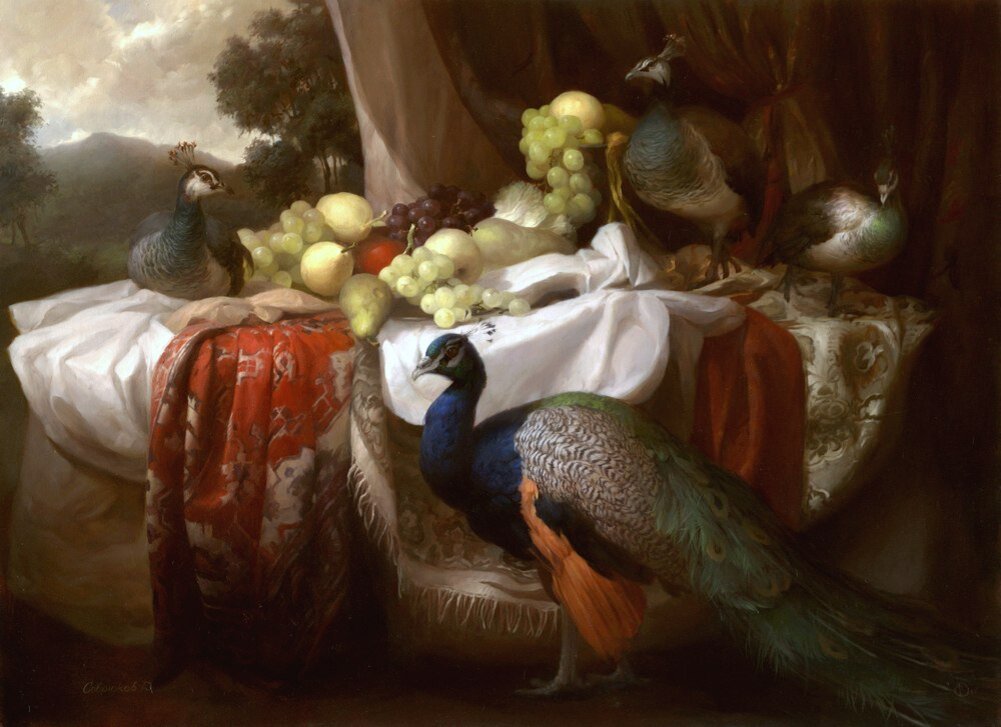 Павлины. Холст, масло 80-110см 2011г. Художник Дмитрий Севрюков 