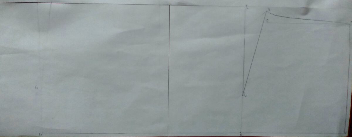 Чертёж выкройки пояса. Часть 1.