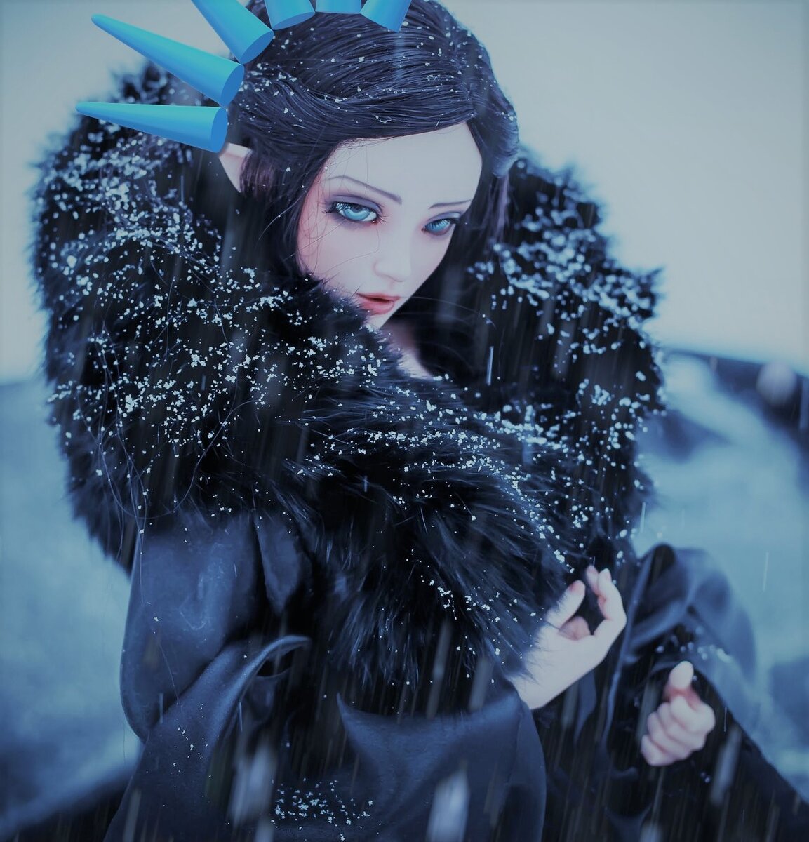  По пути девушка разглядывала каждый кустик, каждую снежинку.