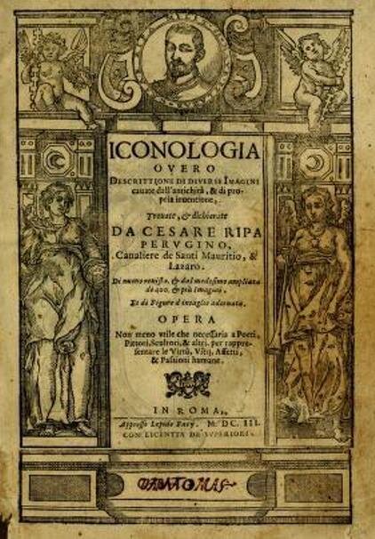 Чезаре Рипа  Иконология. Титульный лист. Рим, Лепидий Фаций, 1603 г. 
Бумага, печать, ксилография. Из собрания Государственного музея истории религии