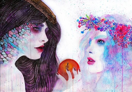 Ева и Лилит. Изображение взято с сайта https://www.deviantart.com/jadesweetboxx/art/Lilith-and-Eve-467025250