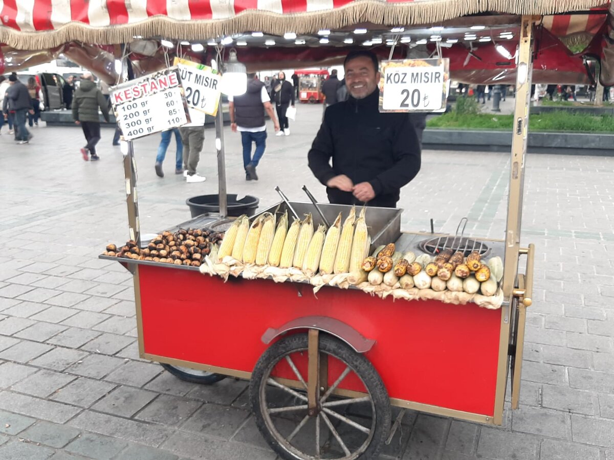 жареные каштаны в стамбуле