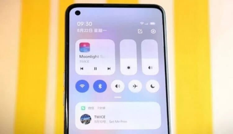    Обновленный центр управления в realme UI 5.0