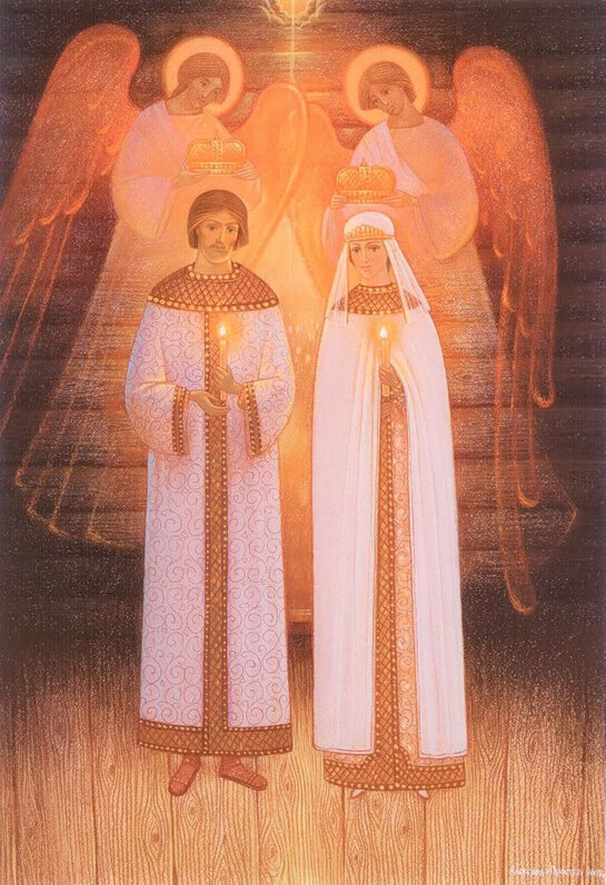 Петр и Феврония. Иллюстрация Александра Простева.
