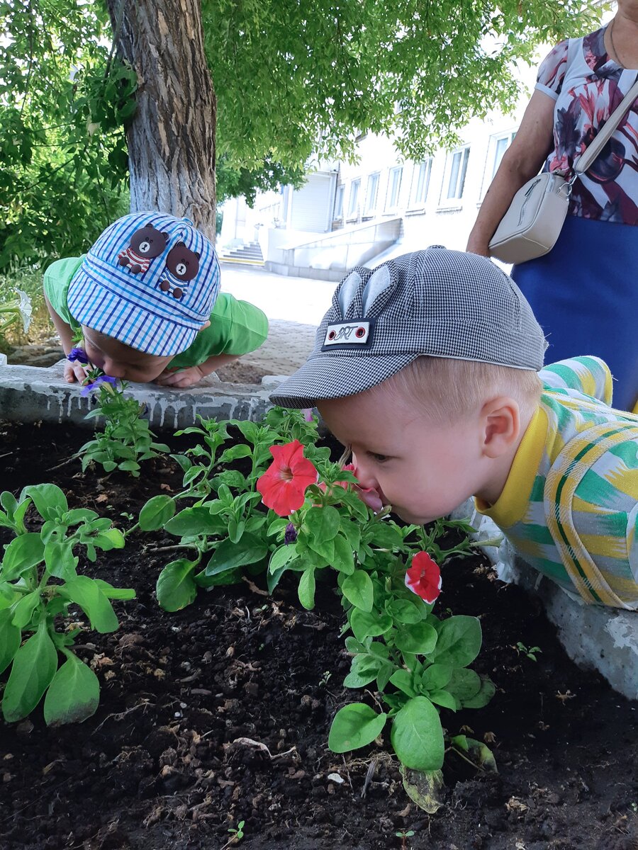Любят цветочки нюхать, мимо клумб не пройдут😄