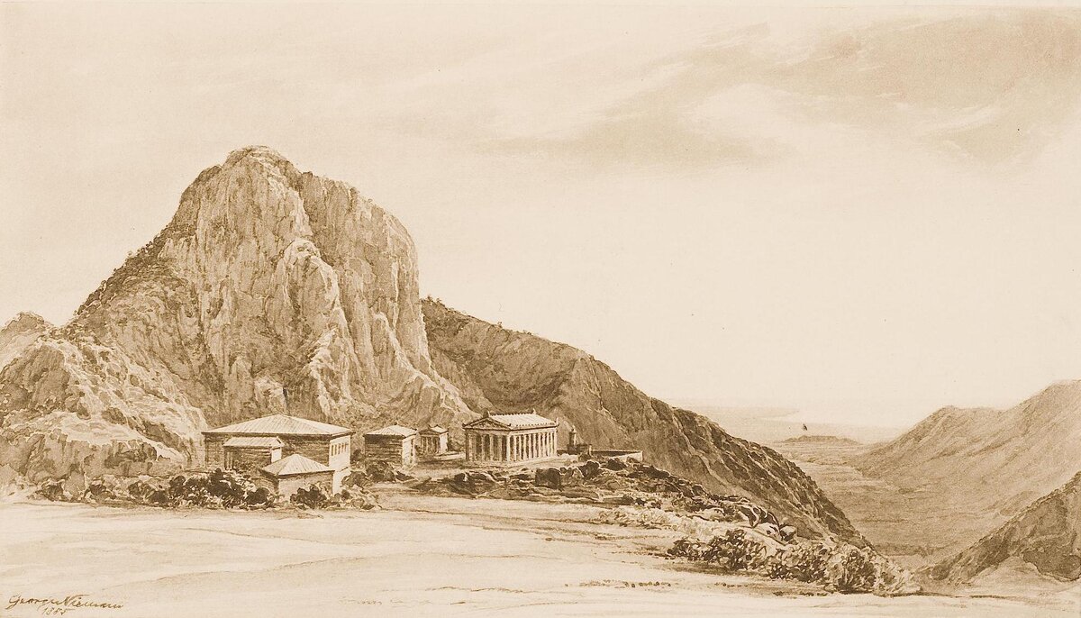 Вид на долину. Георг Ниманн, 1885 (из книги "Города Памфилии и Писидии" (Том 2): Писидия - Вена, 1892 г.)