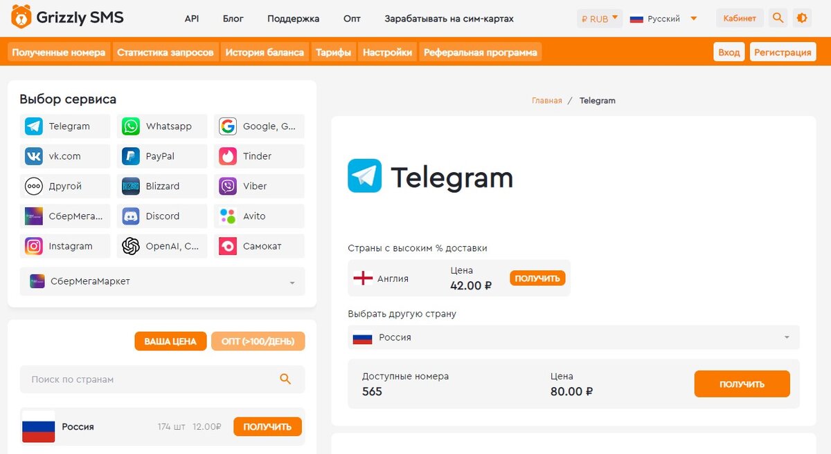 Телеграмм без сим карты