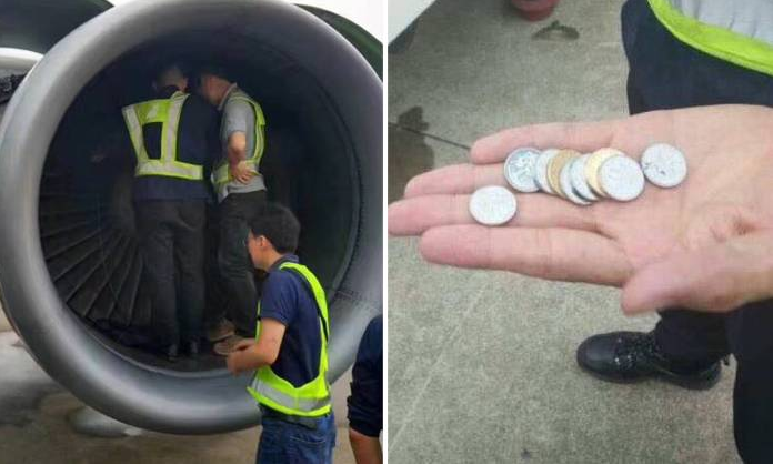 Вот эти монетки нашли вокруг турбины. Кто-то очень старался!